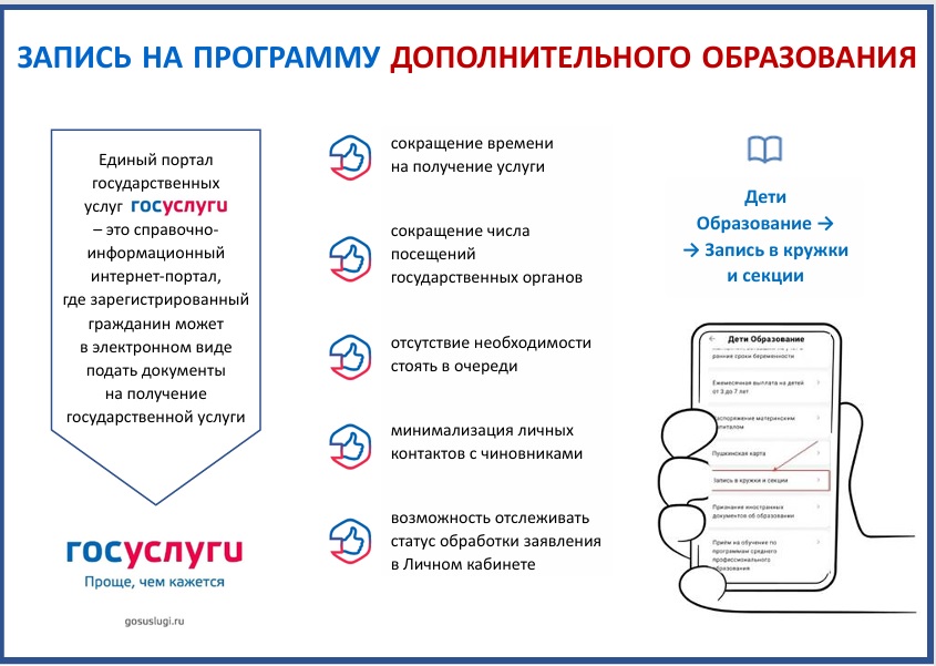 Запись детей на программы дополнительного образования через &amp;quot;Госуслуги&amp;quot;.